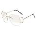 JOJO'S SECRET Oversized Square Sunglasses Metal Frame Flat Top Sunglasses JS009 (Gold/Transparent Red+Gold/Pink, 2.48)