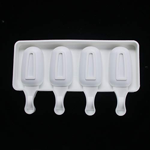 NUOMI Ice Pop Molds Silicone Popsicle Makers, BPA Free Trays, 4-cavity, Great for Cakesicles!