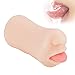 Y-NOT Male Masturbator Sleeve Sex Toys Pocket Pussy Stocker Realistic Oral Blow Job Cup Mouth Stroker with Sexy Tongue Soft Teeth and Deep Throat TPR Adult for Men