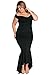 Astylish Womens Evening Dress Off Shoulder Flouncing Mermaid Formal Prom Gowns Large Black