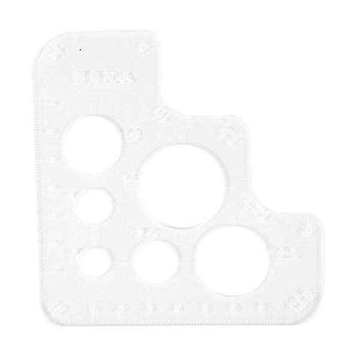 Clear Acrylic Circle Template, Stitching Corner Templates for Leather Positioning Tool, Round Corner Stitching Ruler Stencil for Hole Punching Craft Projects, DIY Leatherworking,
