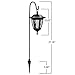 ezsolar Dual Use Classic Coach Light (Set of 2) Model #: CPM1a-R2- BK-2, Powered by SunPower Solar Panels, Pathway Lights, Outdoor Lighting, 1 AA Battery Included, 1 Year Warranty.
