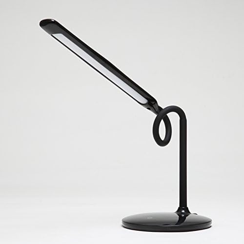Premium Quality Modern Design LED 12V Table &amp; Desk Lamp By Germes Paris – Reading Light With 3 Dimming Modes – Flexible Gooseneck Tube &amp; Adapter – Low Consumption &amp; Long Lifespan (Black)