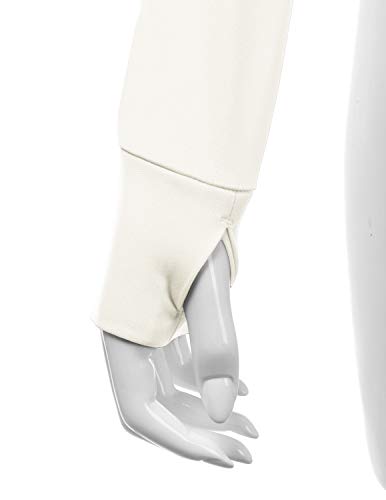 Doublju Womens Active Slim Fit Full Zip Jacket with Thumb Holes White Large