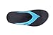 OOFOS Unisex Ooriginal Sport Thong Flip Flop, Black/Aqua, 9 B(M) US Women / 7 D(M) US Men