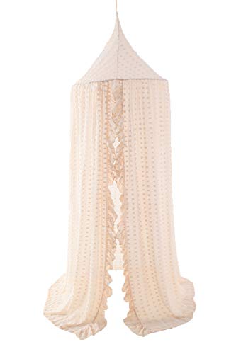 Wonder Space Elegant Kids Bed Canopy - Lace Chiffon