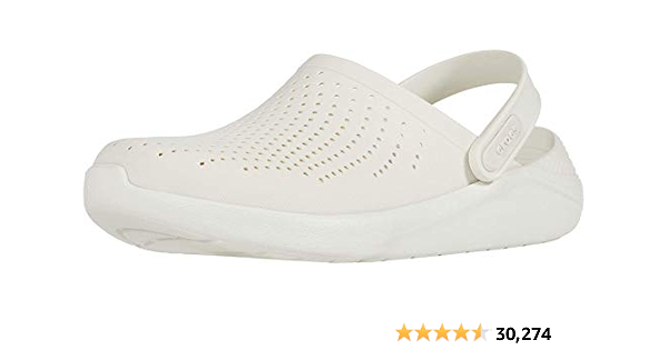 crocs literide clog black red