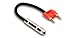 Hosa BNP-116 Red 1/4" TS to Dual Banana Speaker Adaptor Cable, 6 inch primary