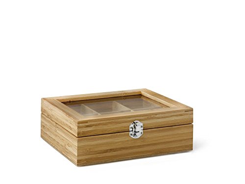 Service Ideas TB006BN  Teabox Bamboo 6 Comp W/Window