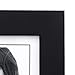 Malden 3.5x5 Picture Frame - Wide Real Wood Molding, Real Glass - Black