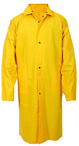 Full-Length Yellow Raincoat 100% PVC, No ID-Small