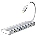Andobil 4-in-1 Business USB C Hub, Compatible for MacBook Pro, iPad Pro and More, Dock with 2 USB 3.0 Ports, 4K HDMI, 60W PD Charging Port