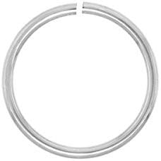 7mm 21g Sterling Silver Seamless Nose Hoops or Ear Hoops