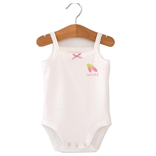 Infants Baby Girls Sleeveless Onseies Tank Top 100% Cotton Baby Bodysuit Pack of Cardigan Onsies for Infants (12-18 Months)
