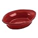 Rachael Ray Cucina Stoneware 12-Ounce Oval Au Gratin, Cranberry Red