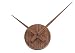 TiiM Simple Elegant Glossy Aluminum Wall Clock, Oak