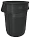Rubbermaid Commercial Products BRUTE Heavy-Duty Round Trash/Garbage Can with Venting Channels 44 Gallon Black Waste Container for Landscapers/Construction/Restaurants/Offices/Warehouses/Home
