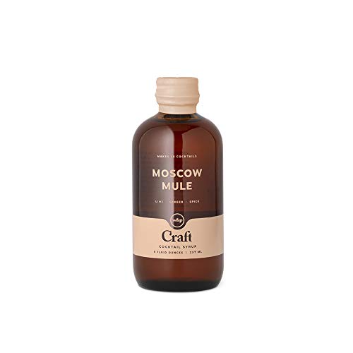 W&P Craft Cocktail Syrup, Moscow Mule | 8 Ounce | Cocktail Mixer, Handcrafted in Small Batches, Craft Cocktail, Bar Collection