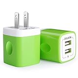 USB Wall Charger, [2-Pack] 5V/2.1AMP Ailkin 2-Port USB Wall Charger Home Travel Plug Power Adapter Charging Replacement for iPhone X/8/7s/7 Plus/6s, Samsung Galaxy S7 S6, HTC, LG, Table, Motorola,etc.