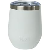 Sip + Sea Antigua 12oz Stainless Steel Wine Tumbler with Ceramic Lining & Lid – Stemless, Double-Wall Vacuum Insulated Drinkware