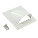 Double Gang Internal Management Convex Audio Video Cable Pass Through Nose Plate White