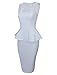 TAM WARE Womens Classy Neck Detail Sleeveless Zip-up Midi Dress TWLC6150-WHITE-US L