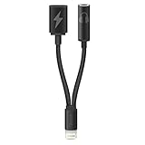 Stouch Nylon Braided 2 in 1 Lightning to 3.5mm Headphone Jack Adapter Charger Cable Converter For iPhone7 / 7plus iPhone 6s Compatible Under IOS 10.3+