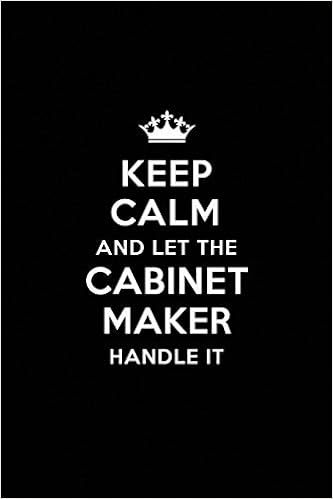 Keep Calm And Let The Cabinet Maker Handle It Blank Lined Cabinet
