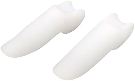 2 pair of Gel Silicone Little Toe Bunion Splint Stretcher and Separators Straightener Corrector Cushion for last toe