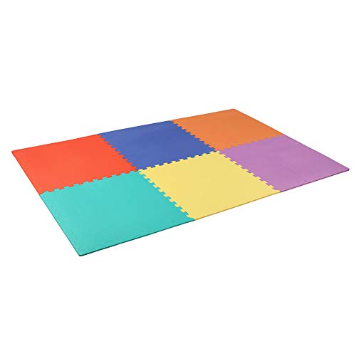 image for We Sell Mats Multi Color 180 Sq Ft (45 Assorted Tiles + Borders) Foam 