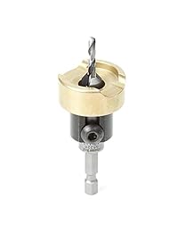 Amana Tool 55228 - Avellanador sin quemaduras y sin marcador (profundidad ajustable, sin óxido BB, 3 8 D x 9 64 Broca D x 1 4 pulgadas, liberación rápida, SHK)