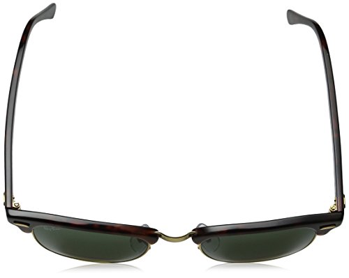 Ray-Ban CLUBMASTER - RED HAVANA Frame CRYSTAL GREEN POLARIZED Lenses 49mm Polarized