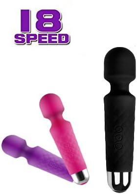 Mew 18 Speed Mini AV Vibrating Wireless Waterproof Power Wand Massager(BLACK)