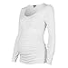 Women's Motherhood Maternity Tunic Tops Mama Clothes Flattering Side Ruching Xmas Pregnancy T-shirt