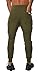 YoungLA Slim Fit Joggers for Men | French Terry Cotton Skinny Tapered Sweatpants | Gym Sports Activewear Workout Clothes 2o2 Olive Medium