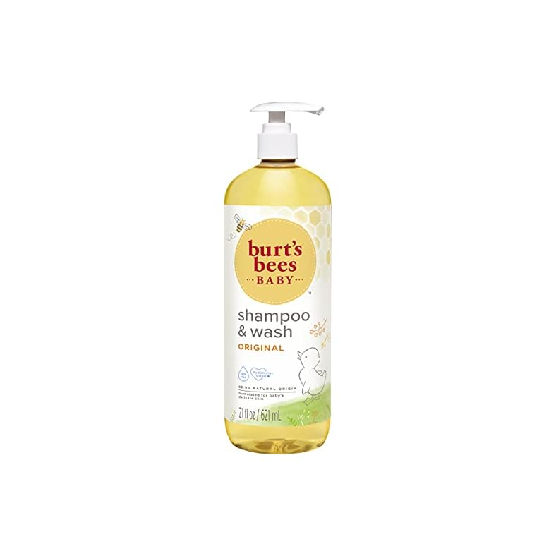 Baby Shampoo & Wash, Burt’s Bees Tear Free Soap, Natural Baby Care, Original, 21 Ounce (Packaging May Vary)
