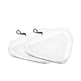 Tinksky 2pcs Replacement Washable Triangular Steam Mop Microfiber Cloth Pad Cover for H2O Mop X5 (White)