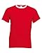 Fruit of the Loom Mens Ringer Short Sleeve T-Shirt (XL) (Red/White)