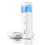 Qlife Q-Mist Dissolved Hydrogen Rich Water Portable Ultrasonic Nano Mist | Rechargeable, Eye Lash Extensions, Deep Moisturizing, Anti-aging, Skin Rejuvenation, SPA Skin Care (White)
