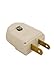 Leviton 016-00101-0WP Light Duty Polarized ELECTRICAL Plug, 125 V, 15 A, 2 P, 2 W, White