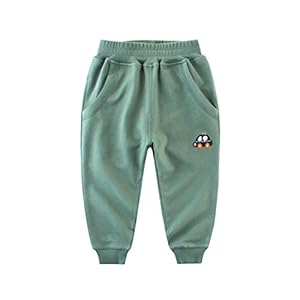 PAUBOLI Baby Boy Joggers Broek Grijs Joggingbroek Peuter Auto Broek 2-8T