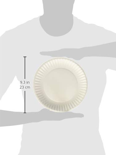 AJM AJMPP9GRA GREEN LABEL PAPER PLATES, MICROWAVABLE, 9″ DIAMETER (PACK OF 100)