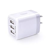 USB Charger Cube, Wall Charger Plug, Ailkin 3.1A 3-Muti Port USB Adapter Power Plug Charging Station Box Base Replacement for iPhone X/8/7, iPad, Samsung Phones and More USB Charging Block