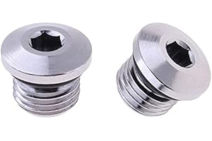 3/8"" Scuba 1St Stage Low Pressure Port Plugs With Leak- Proof O- Ring Pack Of 2- Sturdy& Solid Construction 316 Stainless St