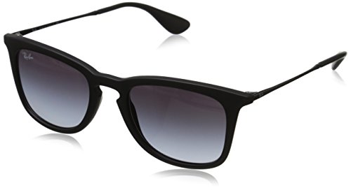 Ray-Ban INJECTED MAN SUNGLASS - RUBBER BLACK Frame LIGHT GREY GRADIENT DARK GREY Lenses 50mm Non-Polarized