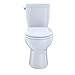 TOTO EntradaTM Two-Piece Round 1.28 GPF Universal Height Toilet, Cotton White - CST243EF#01