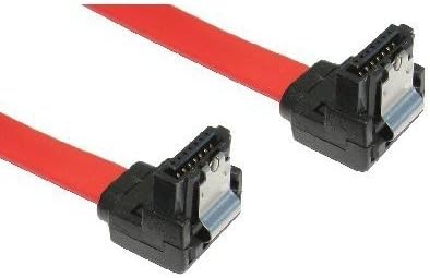 rhinocables 90cm SATA II Cable Serial ATA Hard Drive Data LOCKING Lead - Right Angled to Right angled Hea