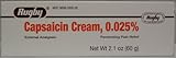 Rugby Capsaicin 0.025% Cream, 2.1oz