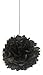 Premium Quality Tissue Paper Pom-Poms for Holiday, Anniversary, Birthday, Graduation, Wedding, Bridal & Baby Parties. Outdoor & Indoor Party Decorations. Pack of 12 (Black/Gray/White)