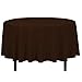 LinenTablecloth 90-Inch Round Polyester Tablecloth Chocolate